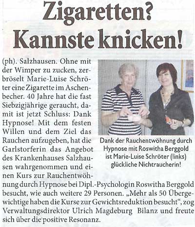 Zigaretten? Kannste knicken!